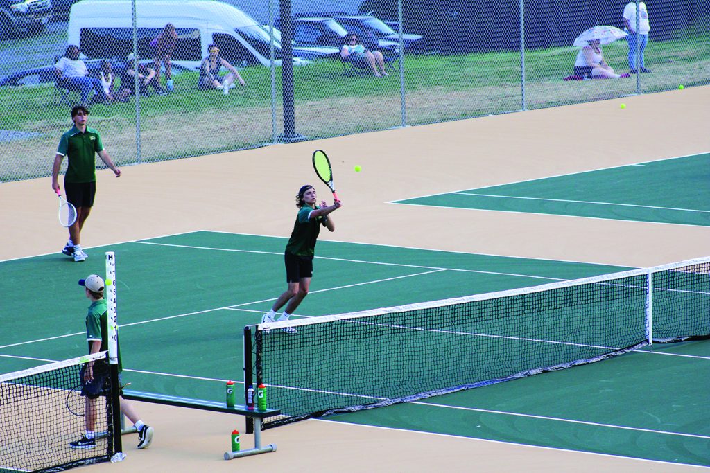 With five courts, PCHS was able to host boys and girls matches at the same time