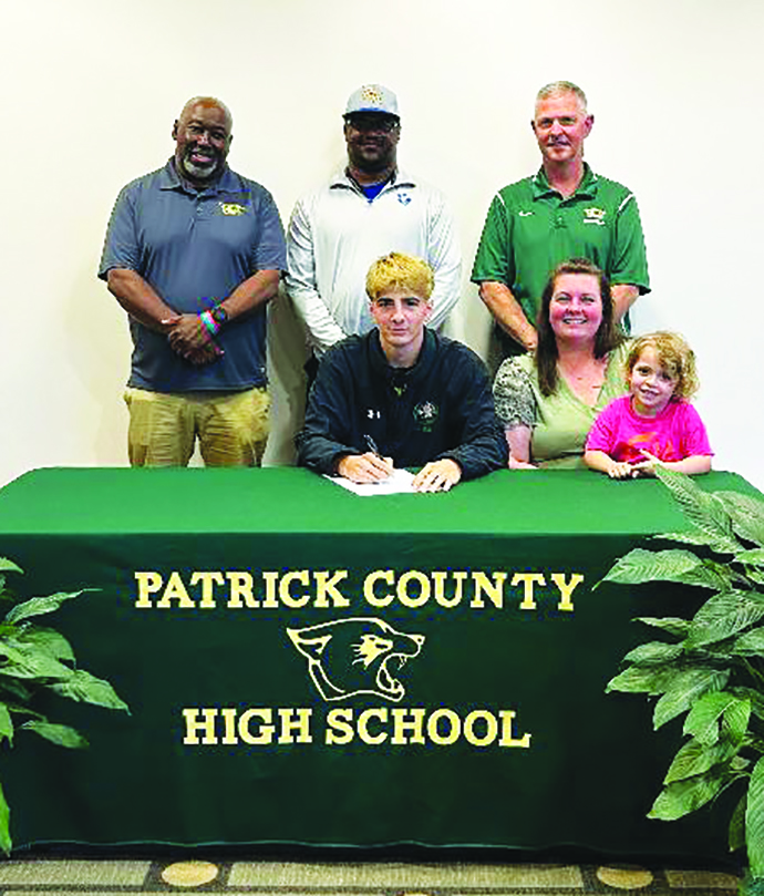 Ethan Cobbler: Front (l-r) Ethan Cobbler, Mother Tashia Corns, Niece Harper Corns; Back (l-r) PCHS Track Coach Tony Mosley, P&HCC Track Coach Andre Kidd, PCHS Athletic Director Terry Harris.