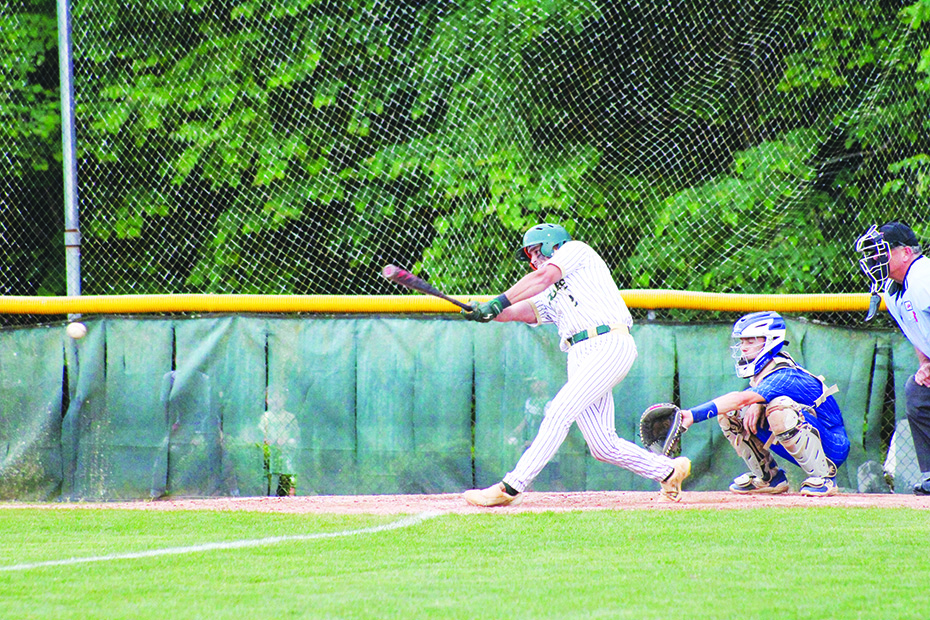 Tucker Swails belts one of his three hits on the night
