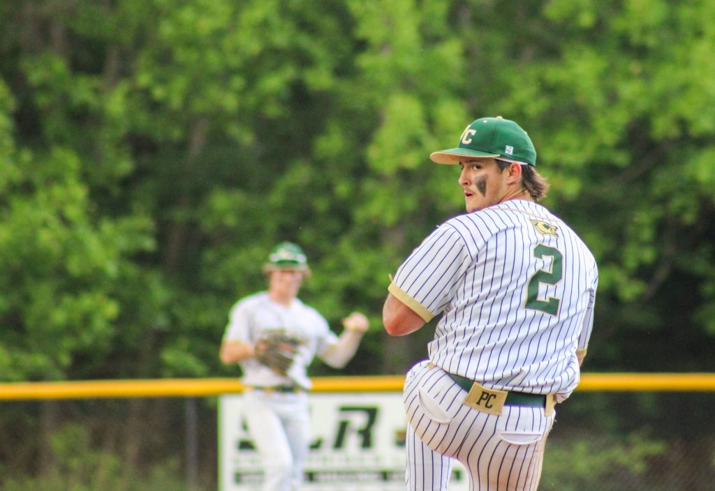 Tucker Swails pitches during the May 3 game against Alleghany.