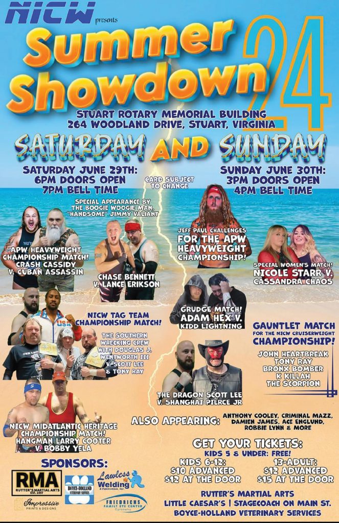 The NICW will hold its second annual Summer Showdown on Saturday, June 29 and Sunday, June 30.