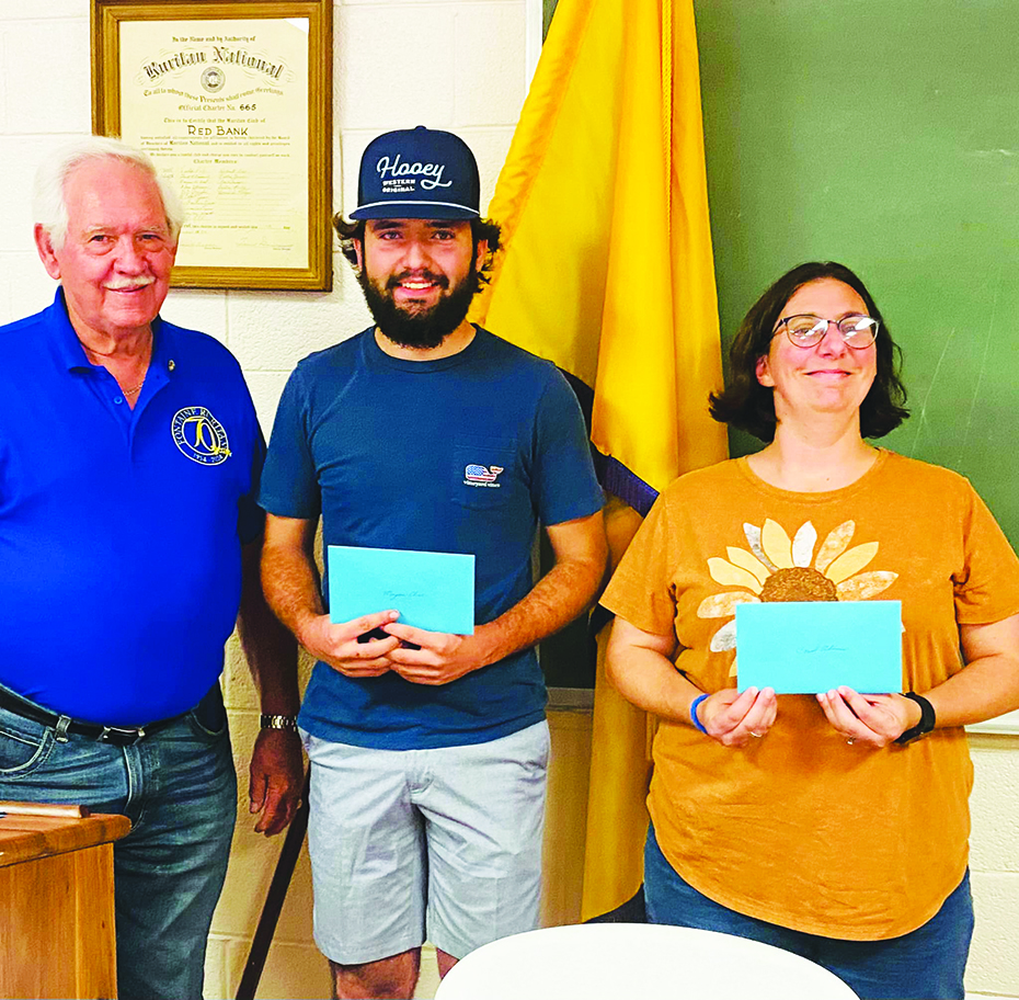 Scholarship awards also were presented by the club to Mayson Cline and Carol Adams by Roger Gammons, president.