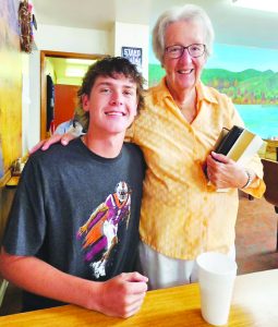 Nate Large and his grandmother, Sylvia.