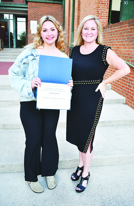 Honorable Gerald L. Baliles Memorial Public Service Scholarship- Lillian Cobbler, Presenter Courtney Williams (Not pictured Katelyn Johnson)