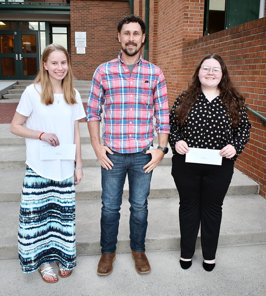 Meadows of Dan Ruritan Club - Hannah Wood, Presenter Aaron Shelor, Sabrina Rorrer