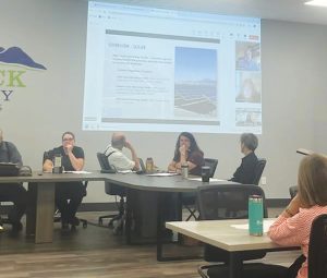 Representatives of the Berkley Group fielded questions from the board and commission about the creation of ordinances, particularly for solar.