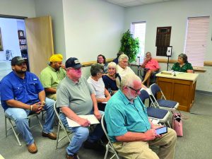 Several town residents and the Stuart Planning Commission attended the July 17 Stuart Town Council meeting.