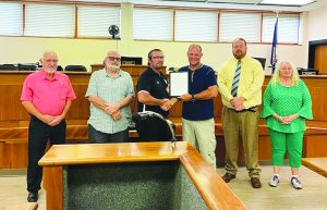 The Patrick County Board of Supervisors recognized P&HCC Coach Robbie Campbell for the P&HCC Softball Team winning the NJCAA Official 3 Softball World Series.