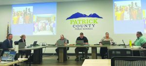 Members of the Patrick County School Board at a meeting last week.