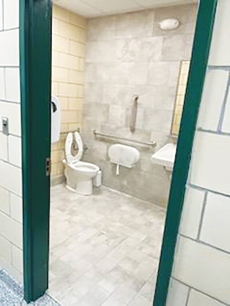 Locker rooms at PCHS now include ADA compliant restrooms with showers