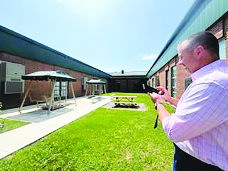 Work on an outdoor area for special needs students attending PCHS was completed last year