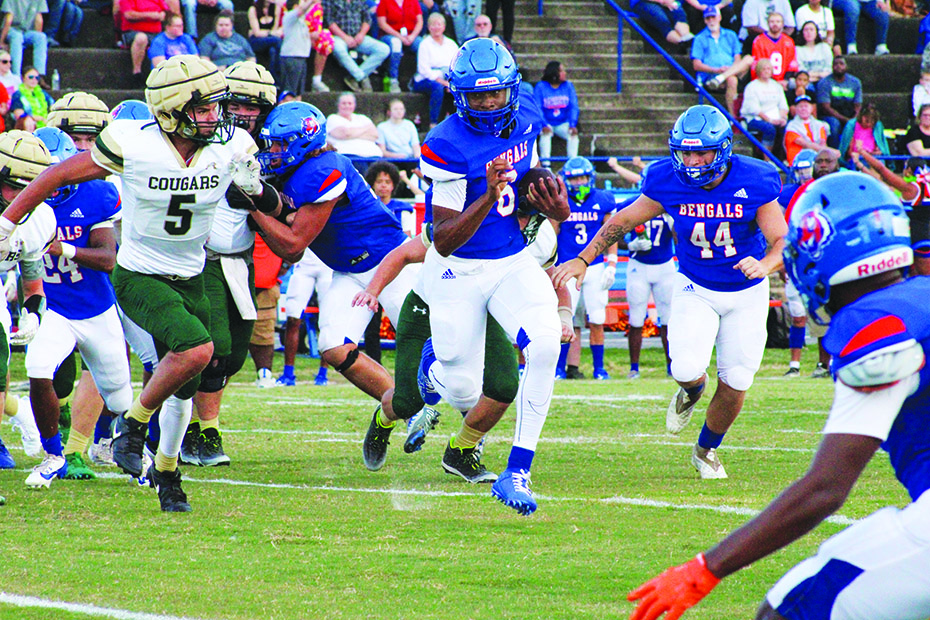 Jackson Callahan chases down the Bassett runner.