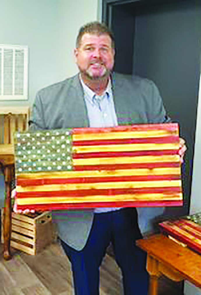 Patrick County High School (PCHS) Assistant Principal/CTE Director Trey Cox said the American flags made by PCHS students cost $50 and are available in the Marketplace at the Patrick County School Board Office.