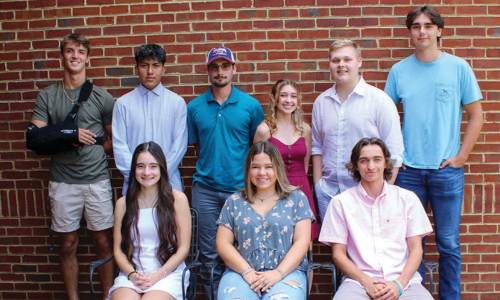 Pictured, left to right - front row, are: Miranda Hall, Lauryn Williams, Avery Brintle; second row: Stephen Spencer, Moises Cisneros, Jonah Byers, Lindsey Jones, Luke Cutchins and Jackson Barbour.