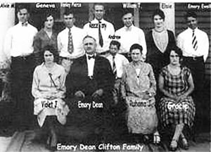 Emory and Ruhama Hylton Clifton Family (photo from Find A Grave)
