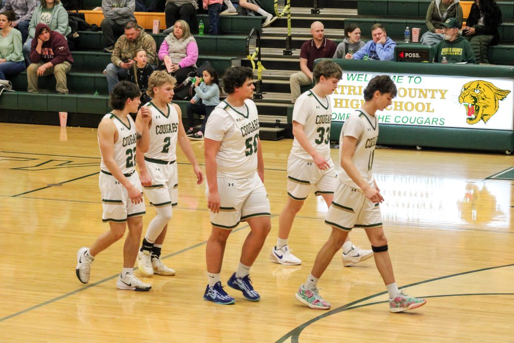 The Cougar seniors head back onto the court.