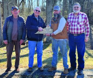 Patrick SWCD’s Board of Directors Richard Kreh (left to right), E. Wayne Clark, George Stovall and Joseph Sparks presenting Mr. Clark with a plaque of appreciation. (Not pictured John Wood, Melanie Barrow)
