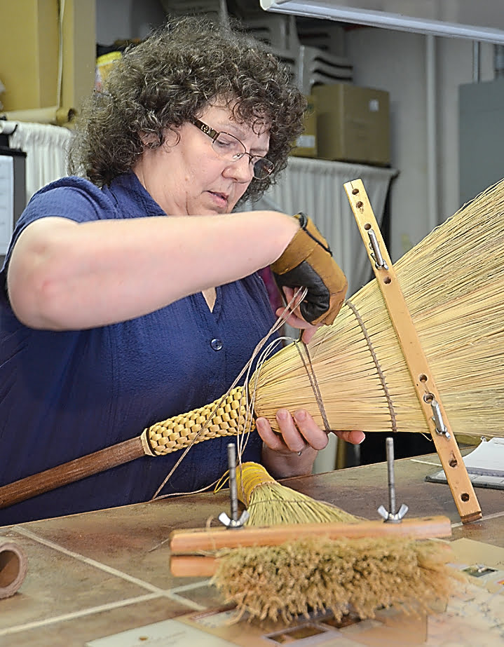 BROOM: nylon twine and waxed string