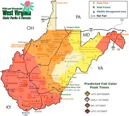 WV Division reports Big Otter  to Weston foliage at 40%