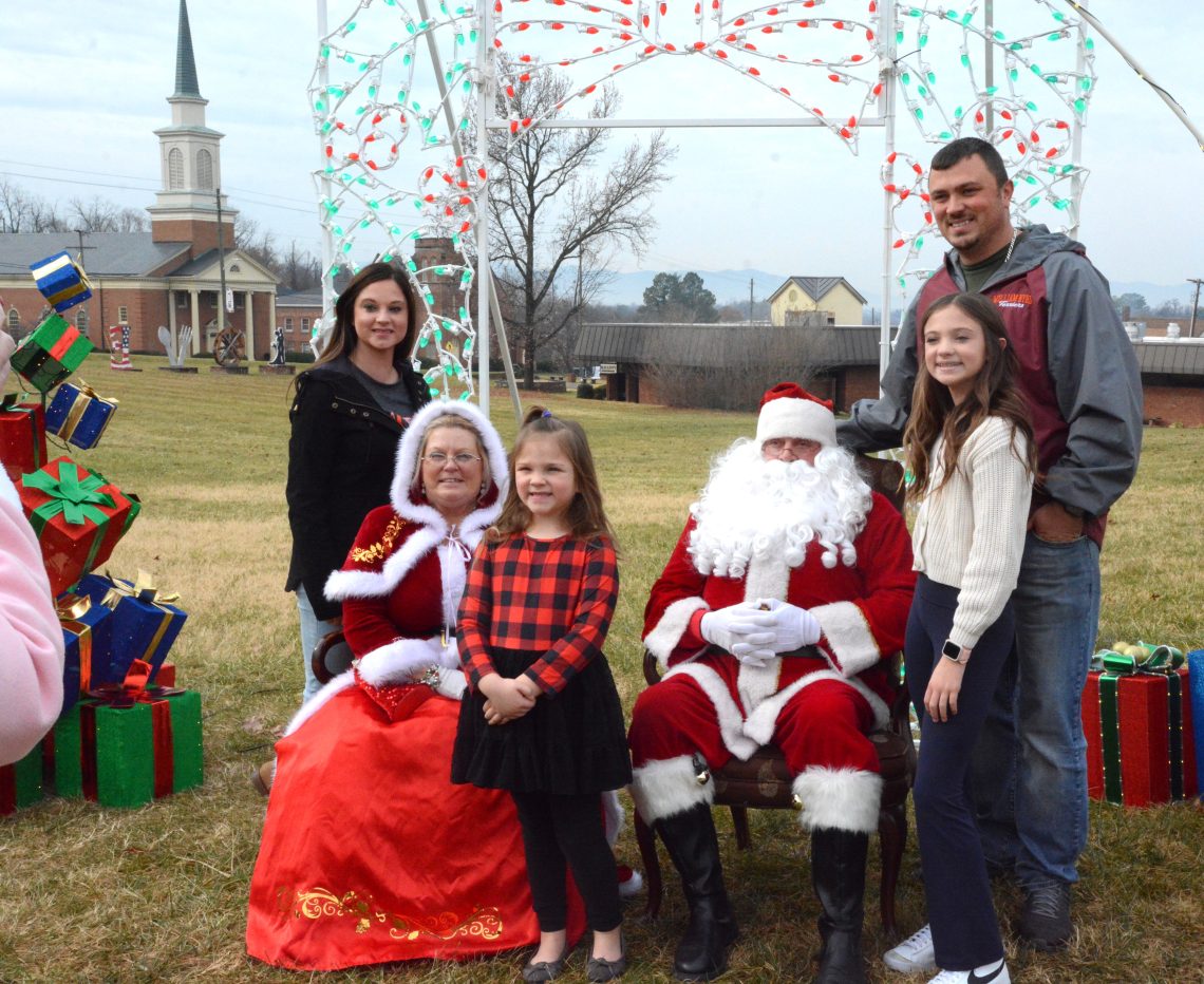 Santa appears in another parade the Parade of Trees at the Vinton War