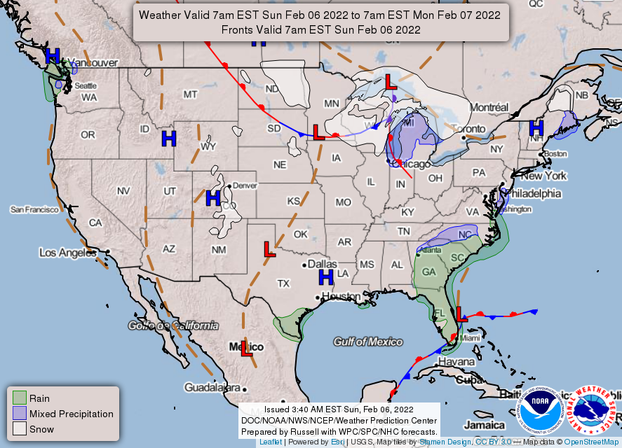 February 6, 2022, Indianapolis Weather Forecast ⋆ Clouds, High 33