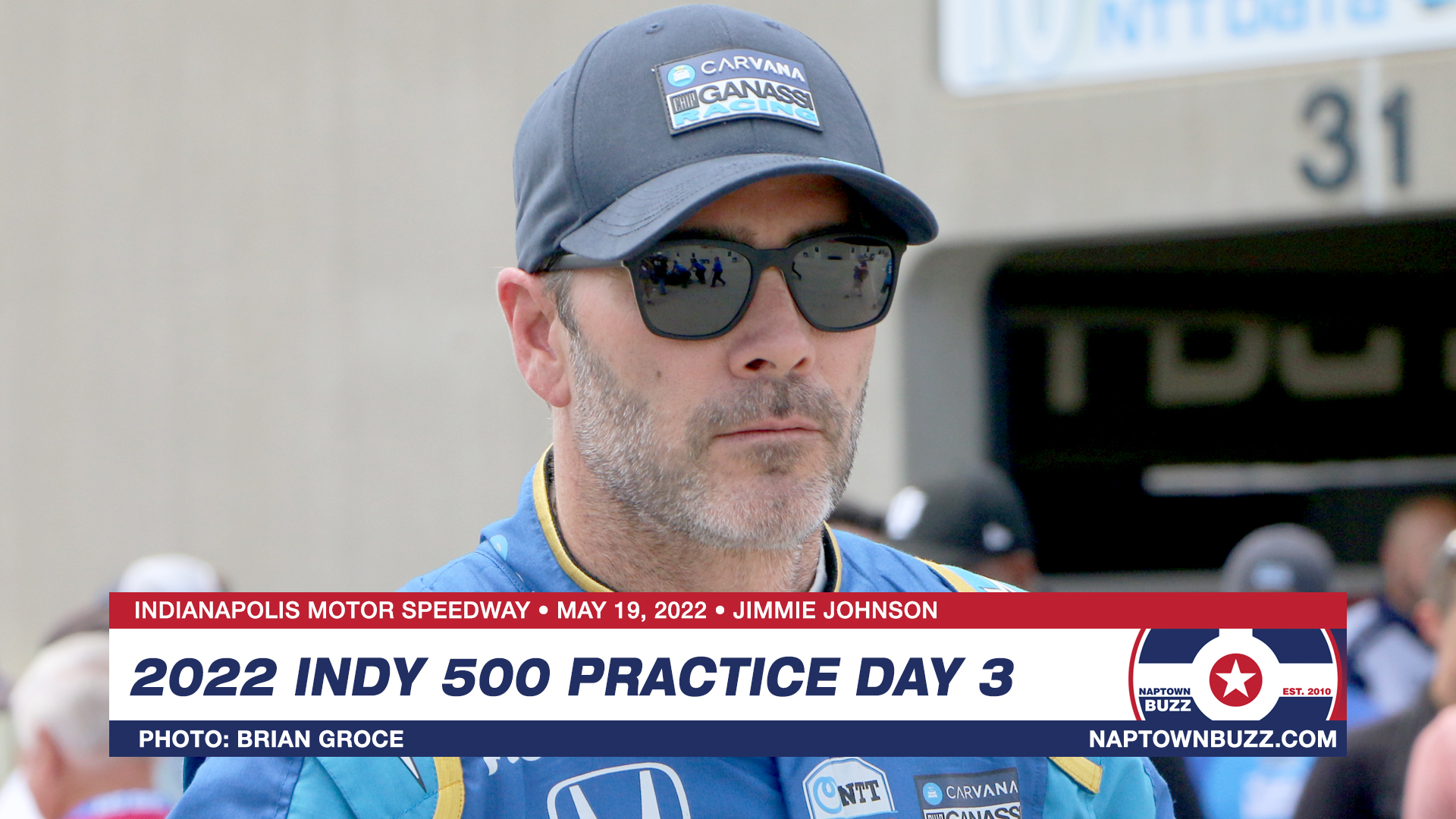 Jimmie Johnson on Indy 500 Practice Day 3 at Indianapolis Motor Speedway on May 19, 2022
