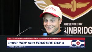 Santino Ferrucci on Indy 500 Practice Day 3 at Indianapolis Motor Speedway on May 19, 2022