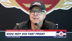 Rick Mears on Indy 500 Fast Friday Practice at Indianapolis Motor Speedway on May 20, 2022