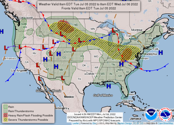 July 4, 2022, Indianapolis, Indiana Weather Forecast