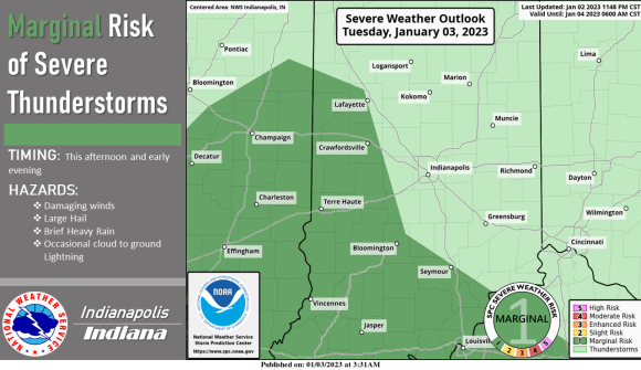 January 3 2023 Indianapolis Indiana Marginal Risk Severe Weather 580x335 