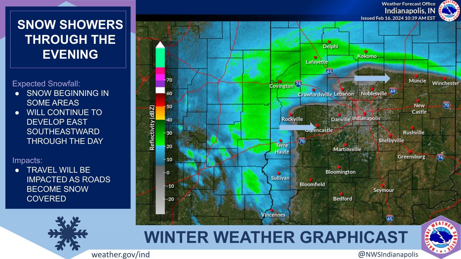 February 16, 2024, Indianapolis, Indiana Weather Forecast