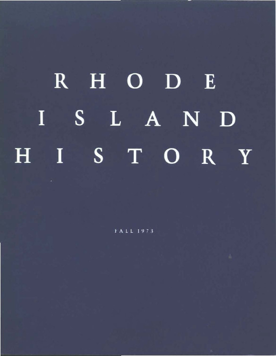 Cover of the magazine Rhode Island History.