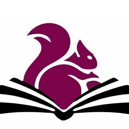 Navigator Logo depicting the Red Squirrel of the Rhode Island Historical Society atop an open black book.