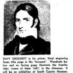 Portrait of Davy Crockett "in his prime"