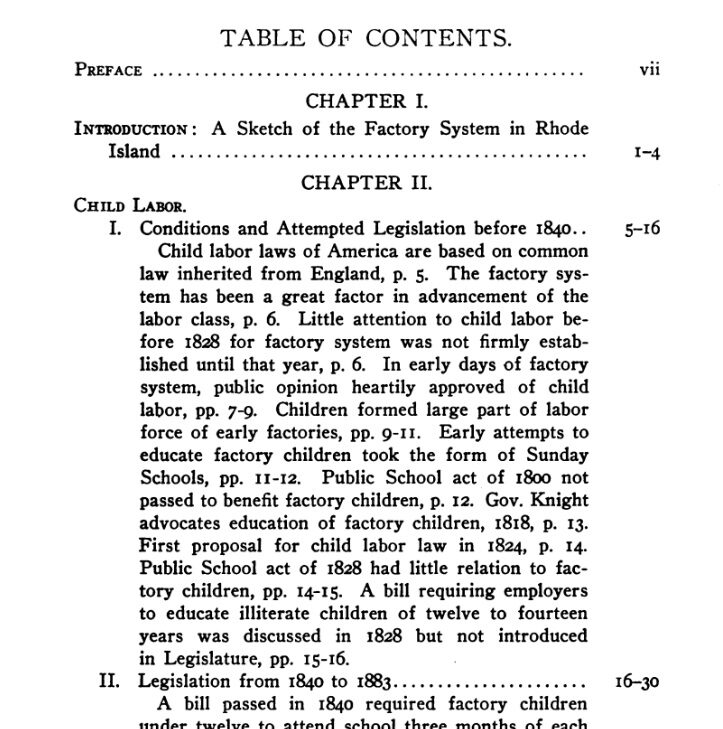 Table of contents