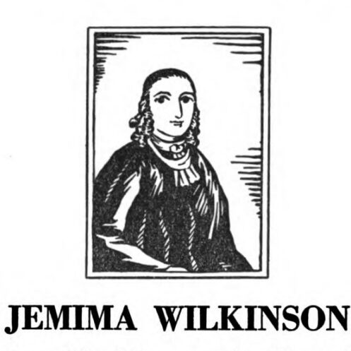 Illustration of Jemima Wilkinson, also known as Public Universal Friend