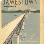 Cover of the program, featuring an illustration of the Jamestown Bridge.