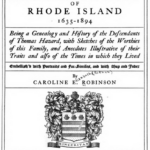 title page for The Hazard family of Rhode Island, 1635-1894 : being a genealogy and history of the descendants of Thomas Hazard...