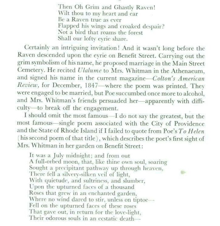 Excerpt of the article, featuring the work of Edgar Allen Poe