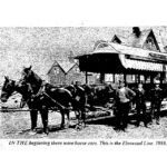 A horse-car trolley of the Elmwood Line, 1888