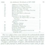 Excerpt from the article, featuring a table of contents for the workbook