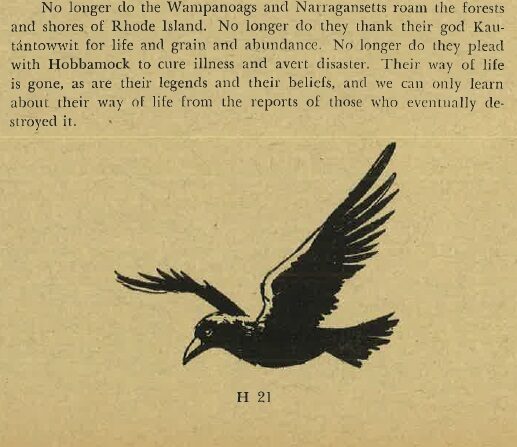 Last page of the article, featuring an illustration of a crow