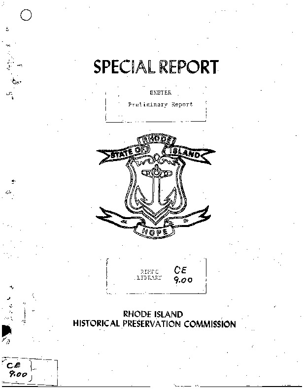 Cover of report featuring RI state seal