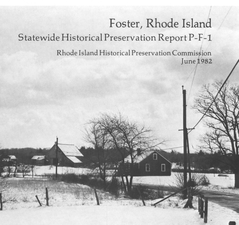 Title page of report, Obadiah Harrington Farm/the "Diah" Place c. 1760 et seq.; Johnson Road; 1975. View from the north.