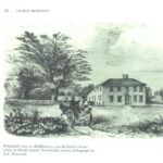 19th century lithograph of Whitehall house and property by A.A. Harwood. This was Berkeley’s RI residence.