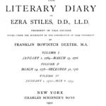 Diary of Ezra Stiles in 3 volumes