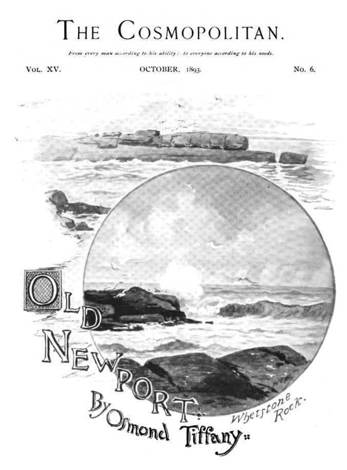 First page of the article featuring an illustration of Whetstone Rock