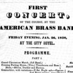 Broadside advertising the first concert of the Band with the program.