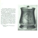 Col. Godfrey Malbone’s armorial silver half-pint mug, made in 1742 by Robert Abercrombie