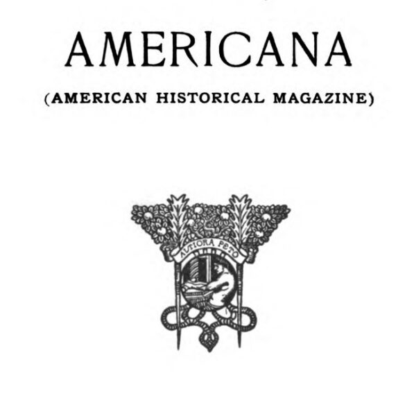Title page of the periodical Americana